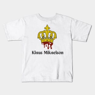 klaus mikaelson king of new orleans crown with fake blood and fleur des lis Kids T-Shirt